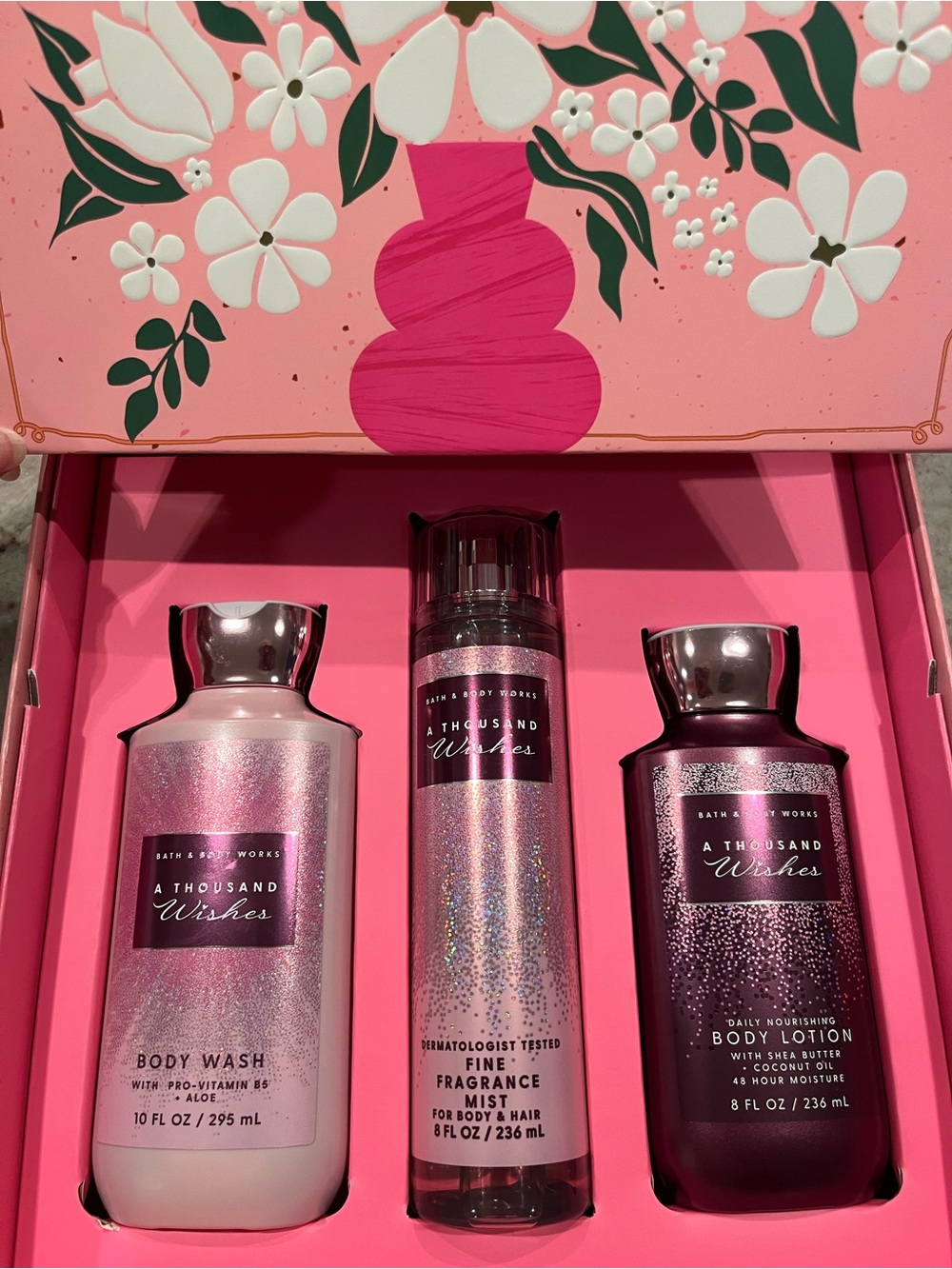 Bath & Body Works A Thousand Wishes body care in Pink Floral 🎁 Box